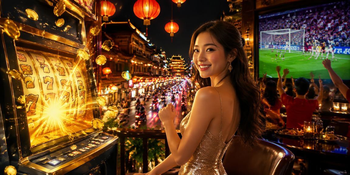 Khung cảnh chợ đêm với trò chơi slot tại Huế